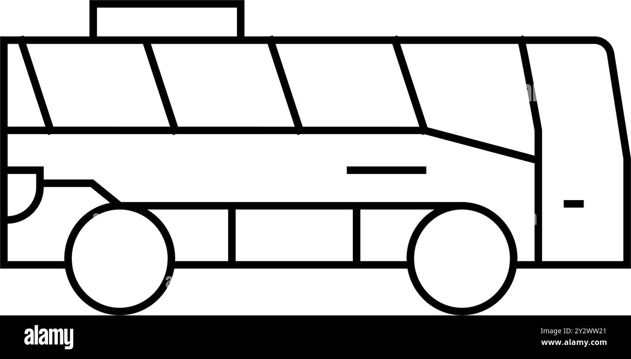 bus urban transport line icon vector illustration Stock Vector Image ...