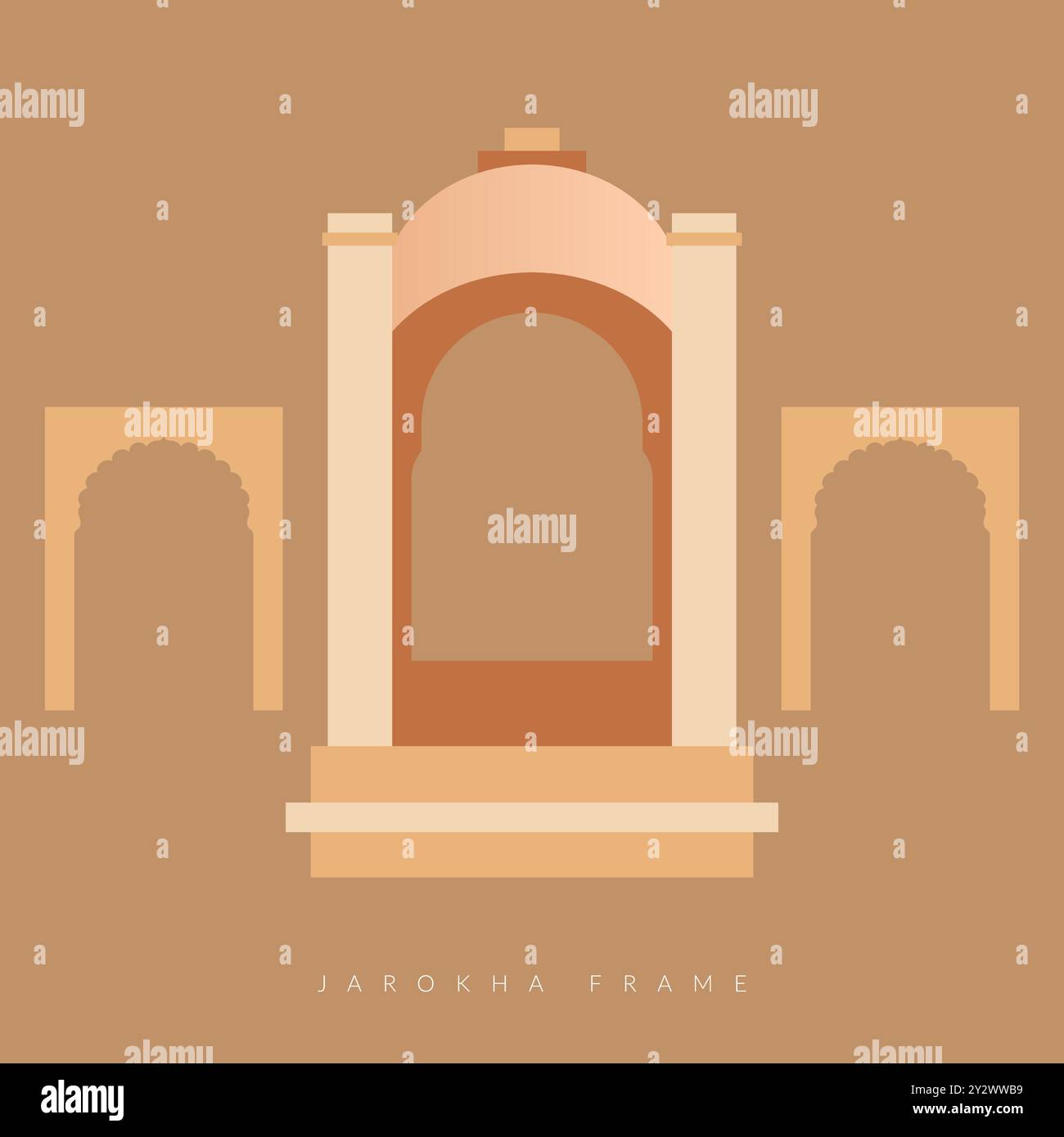Jharokha Frame - Window Elements for Invitations - Stock Illustration ...
