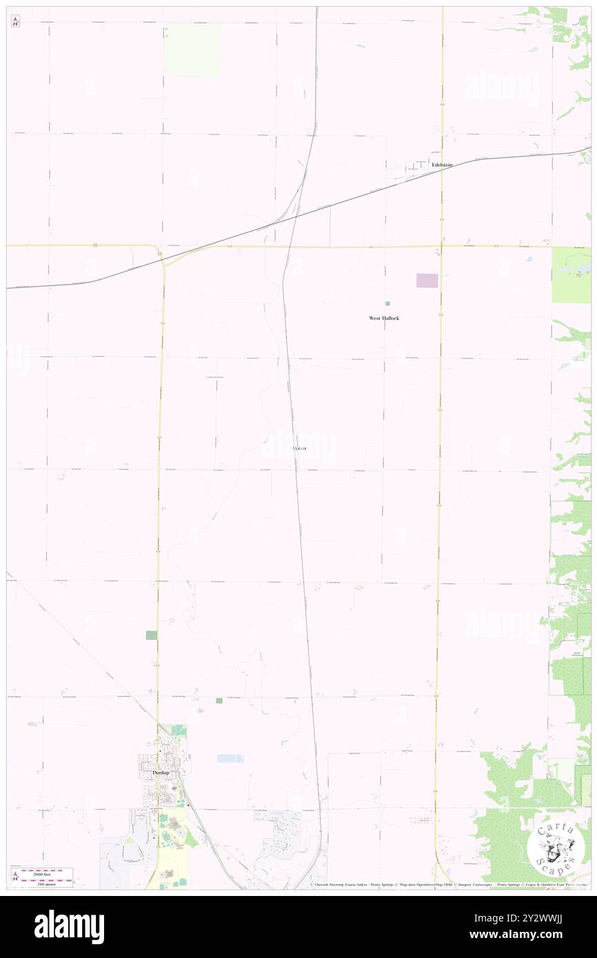 Akron, Peoria County, US, United States, Illinois, N 40 54' 14'', S 89 39' 14'', map, Cartascapes Map published in 2024. Explore Cartascapes, a map revealing Earth's diverse landscapes, cultures, and ecosystems. Journey through time and space, discovering the interconnectedness of our planet's past, present, and future. Stock Photo