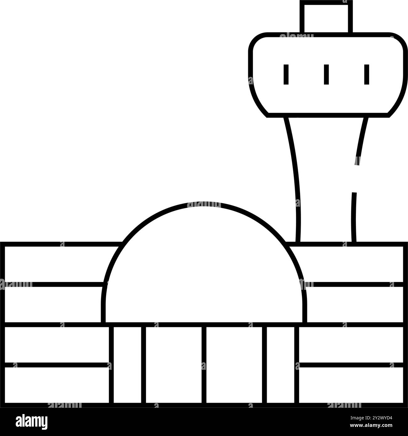 airport building line icon vector black illustration Stock Vector Image ...