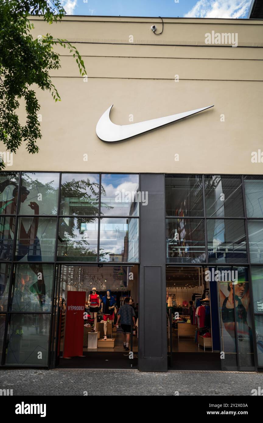 Nike Store in Prague Stock Photo