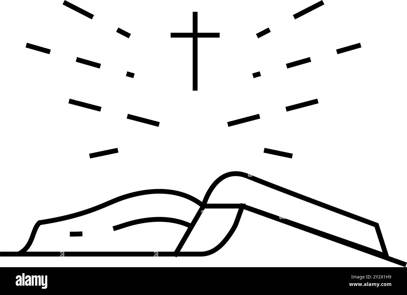bible holy book line icon vector illustration Stock Vector Image & Art ...