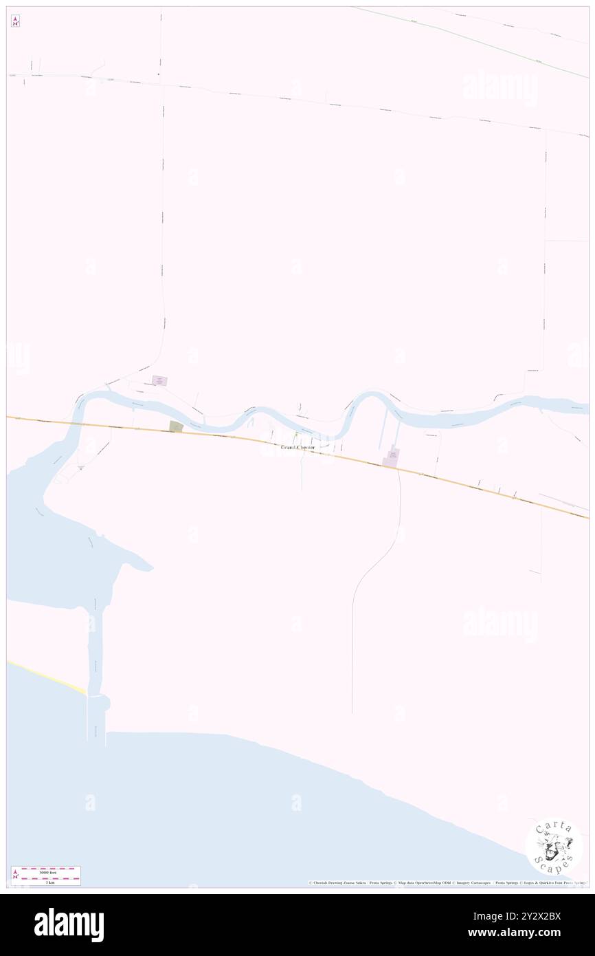 Grand Chenier, Cameron Parish, US, United States, Louisiana, N 29 46' 0'', S 92 58' 30'', map, Cartascapes Map published in 2024. Explore Cartascapes, a map revealing Earth's diverse landscapes, cultures, and ecosystems. Journey through time and space, discovering the interconnectedness of our planet's past, present, and future. Stock Photo