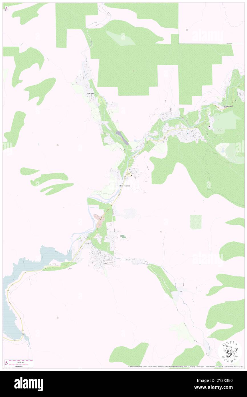 Three Rivers, Tulare County, US, United States, California, N 36 26' 19'', S 118 54' 16'', map, Cartascapes Map published in 2024. Explore Cartascapes, a map revealing Earth's diverse landscapes, cultures, and ecosystems. Journey through time and space, discovering the interconnectedness of our planet's past, present, and future. Stock Photo