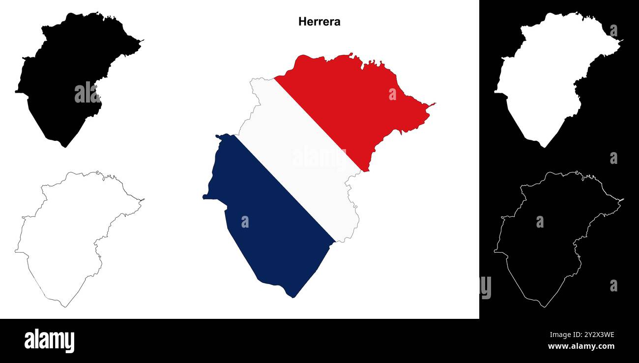 Herrera province outline map set Stock Vector Image & Art - Alamy