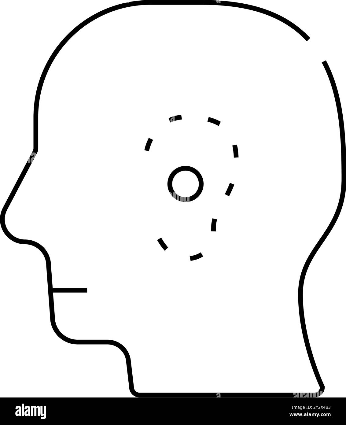plastic surgery, ear loss line icon vector illustration Stock Vector ...