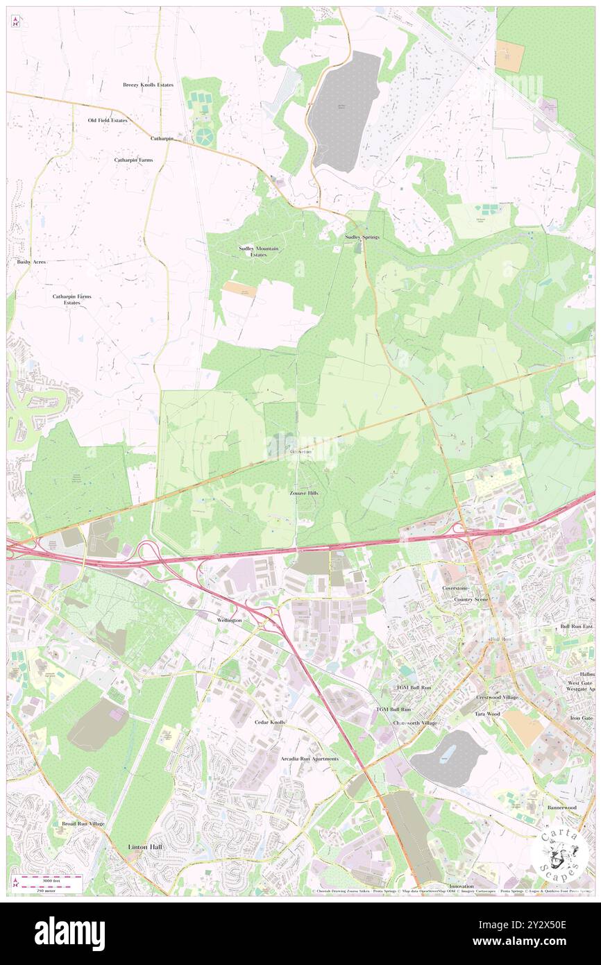 Groveton, Prince William County, US, United States, Virginia, N 38 48' 45'', S 77 32' 53'', map, Cartascapes Map published in 2024. Explore Cartascapes, a map revealing Earth's diverse landscapes, cultures, and ecosystems. Journey through time and space, discovering the interconnectedness of our planet's past, present, and future. Stock Photo