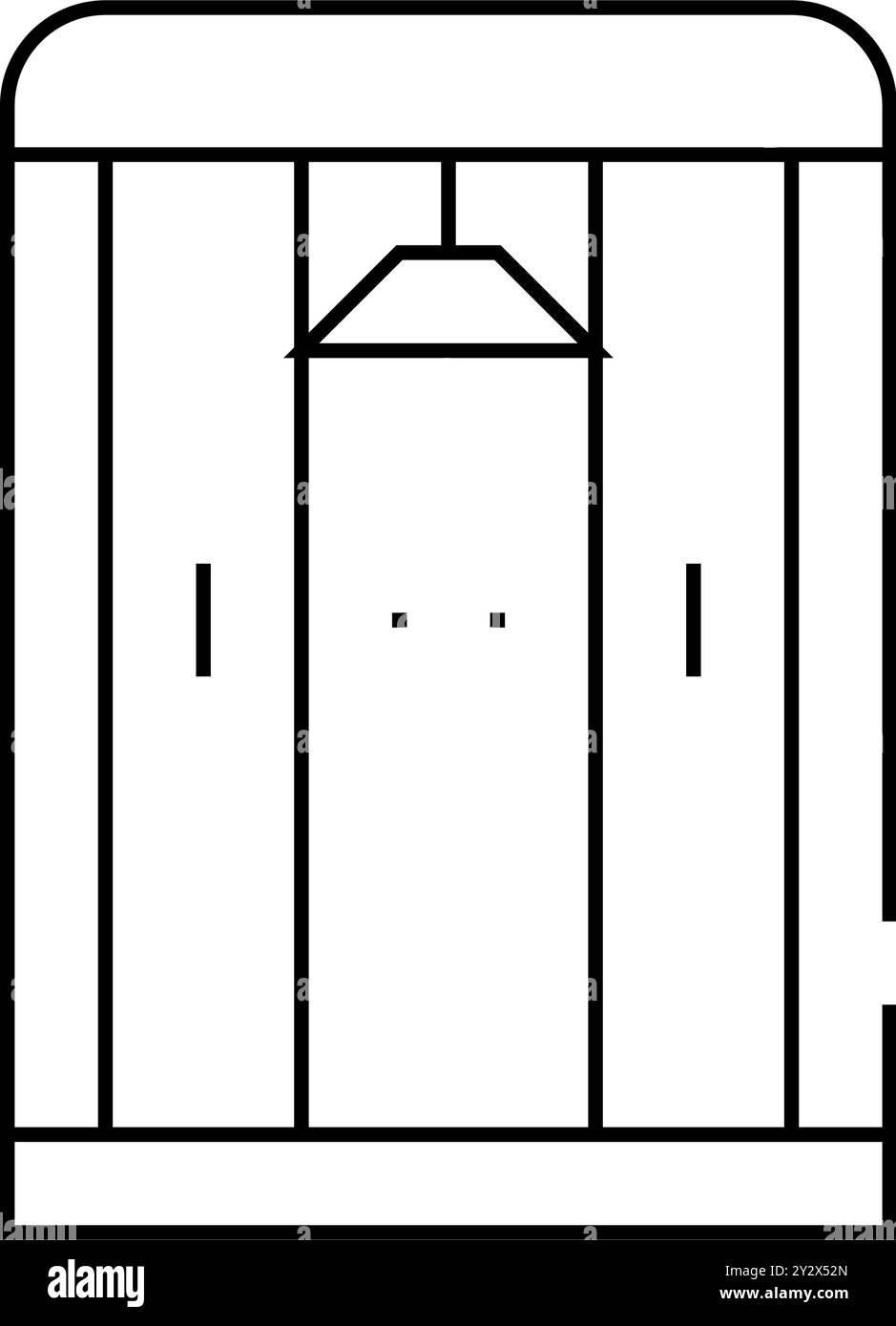 wardrobe furniture line icon vector black illustration Stock Vector ...