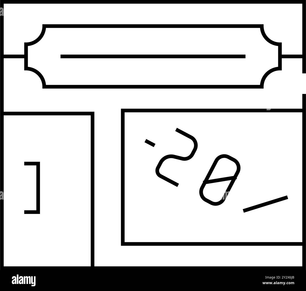 shop building line icon vector black illustration Stock Vector Image ...