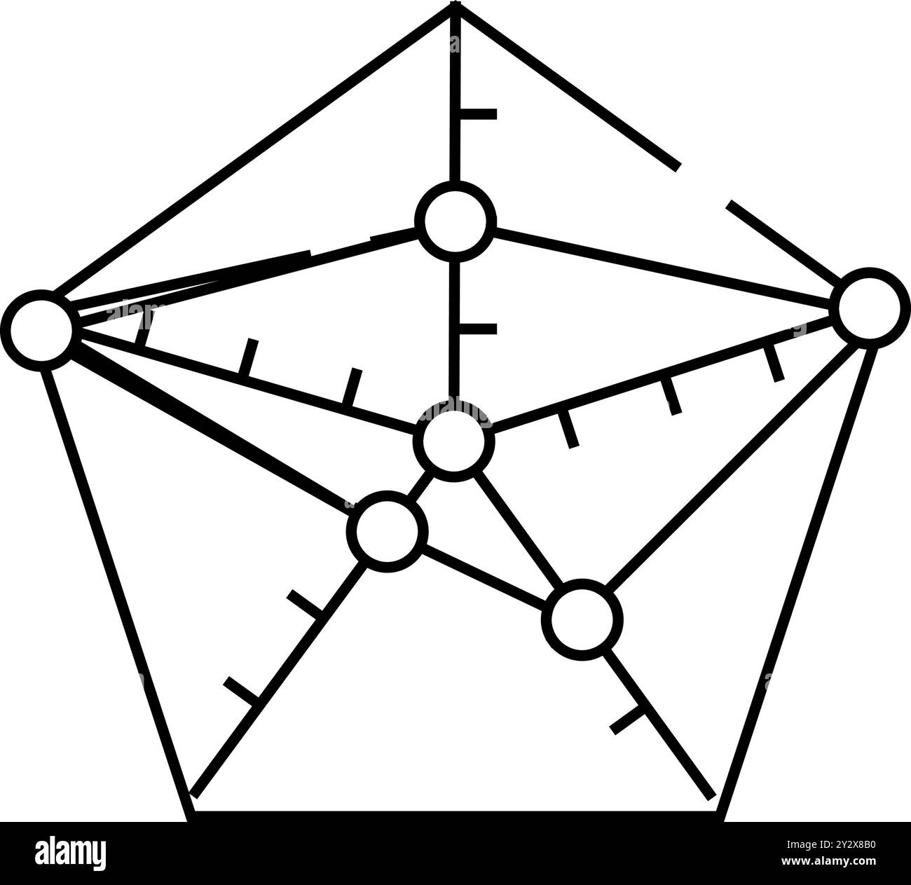 radar chart line icon vector black illustration Stock Vector Image ...