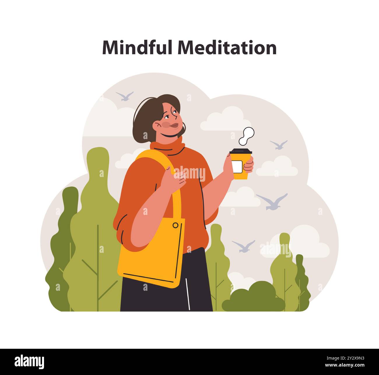 Picture of Modern wellbeing practice. Slow, mindfull and sustainable living ...