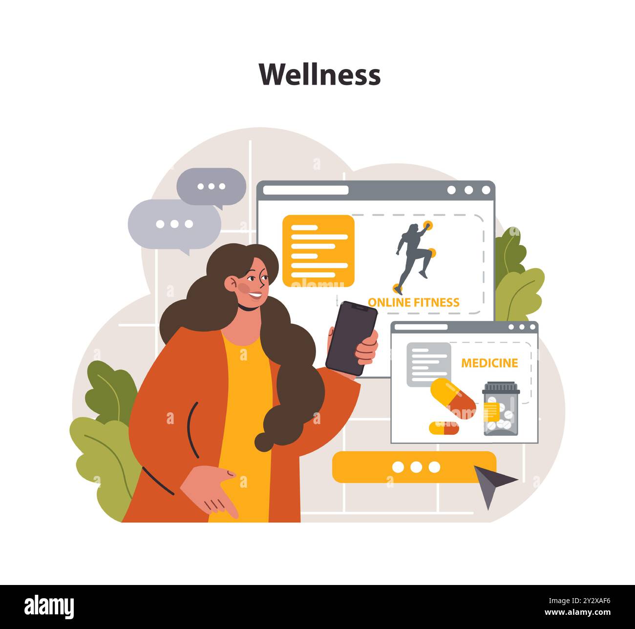 Modern wellbeing practice. Healthy and happy lifestyle or daily routine ...