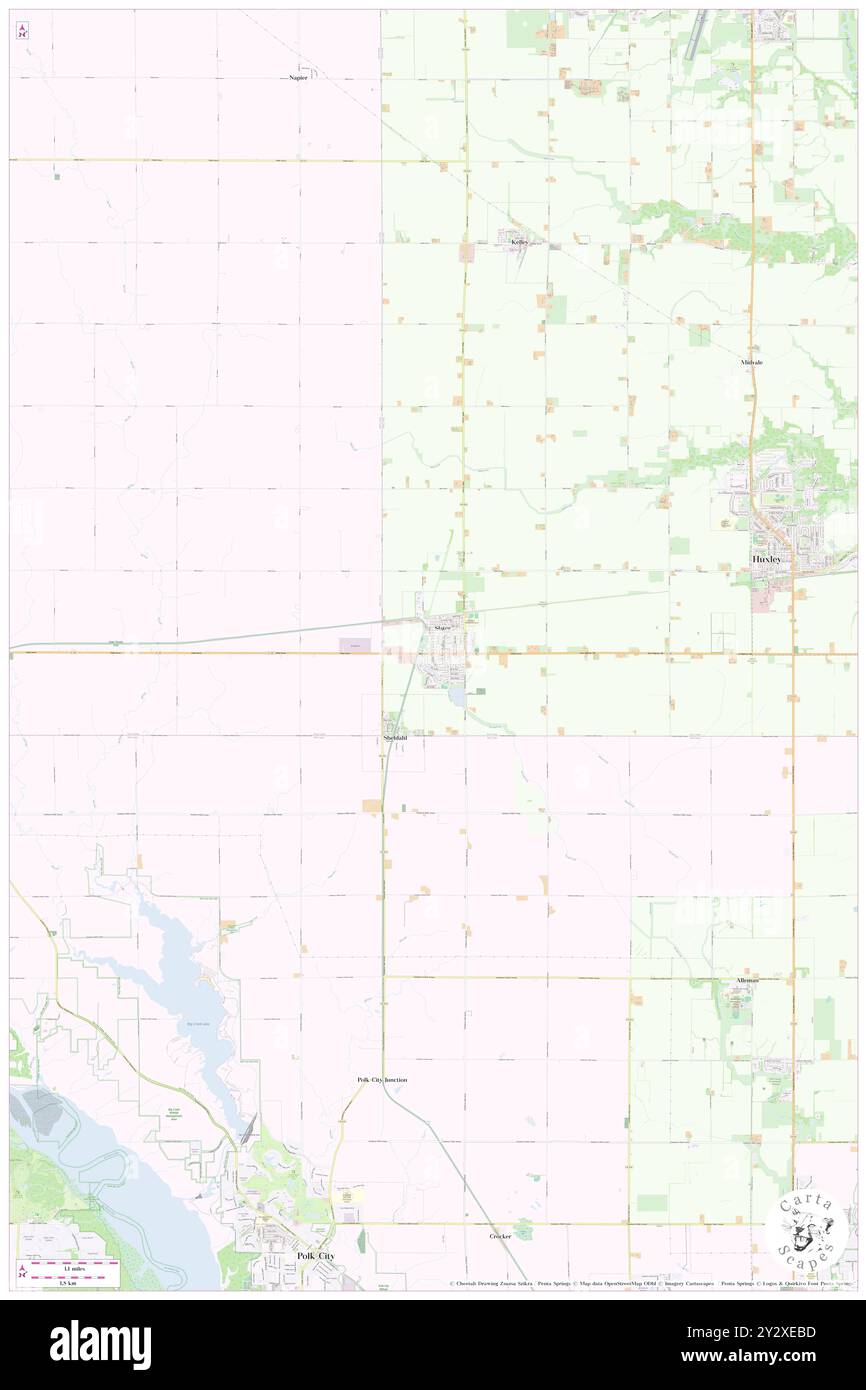 Slater, Story County, US, United States, Iowa, N 41 52' 39'', S 93 40' 42'', map, Cartascapes Map published in 2024. Explore Cartascapes, a map revealing Earth's diverse landscapes, cultures, and ecosystems. Journey through time and space, discovering the interconnectedness of our planet's past, present, and future. Stock Photo