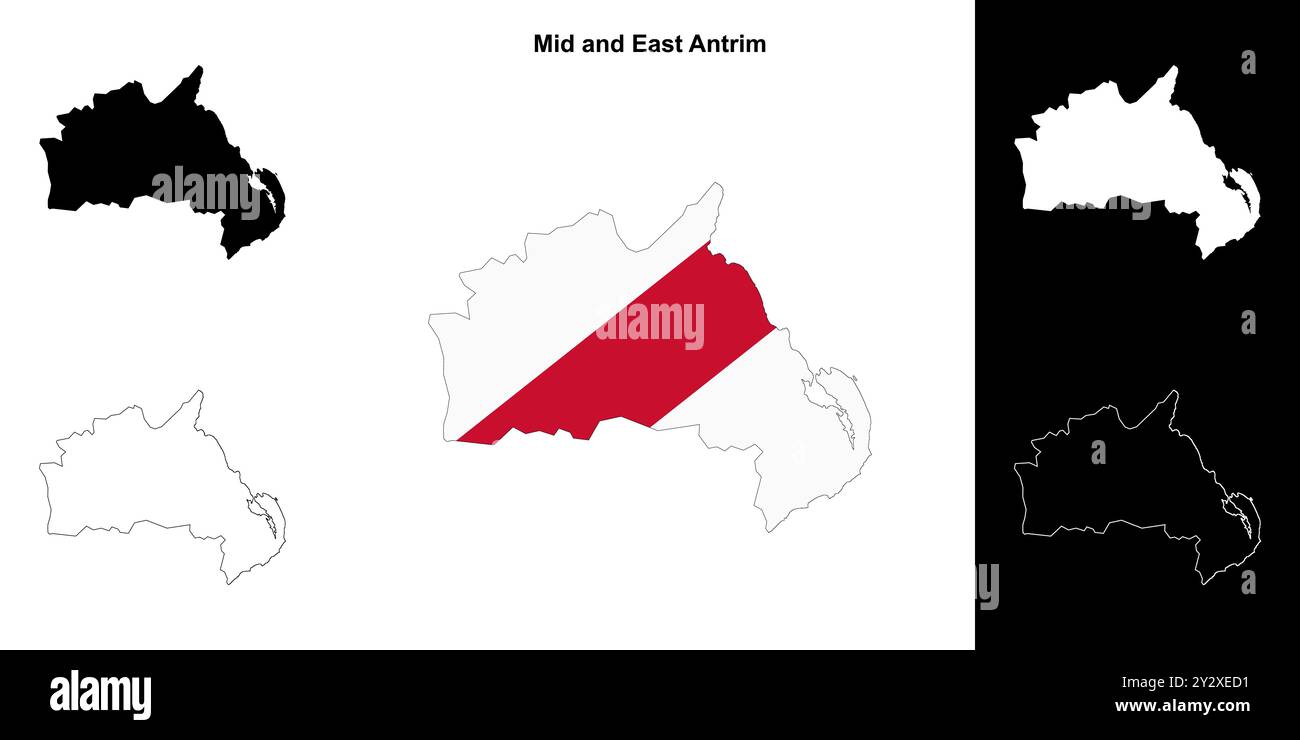 Map of mid and east antrim hi-res stock photography and images - Alamy