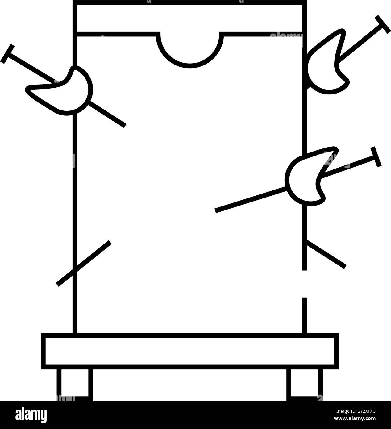 magic box with swords line icon vector illustration Stock Vector Image ...