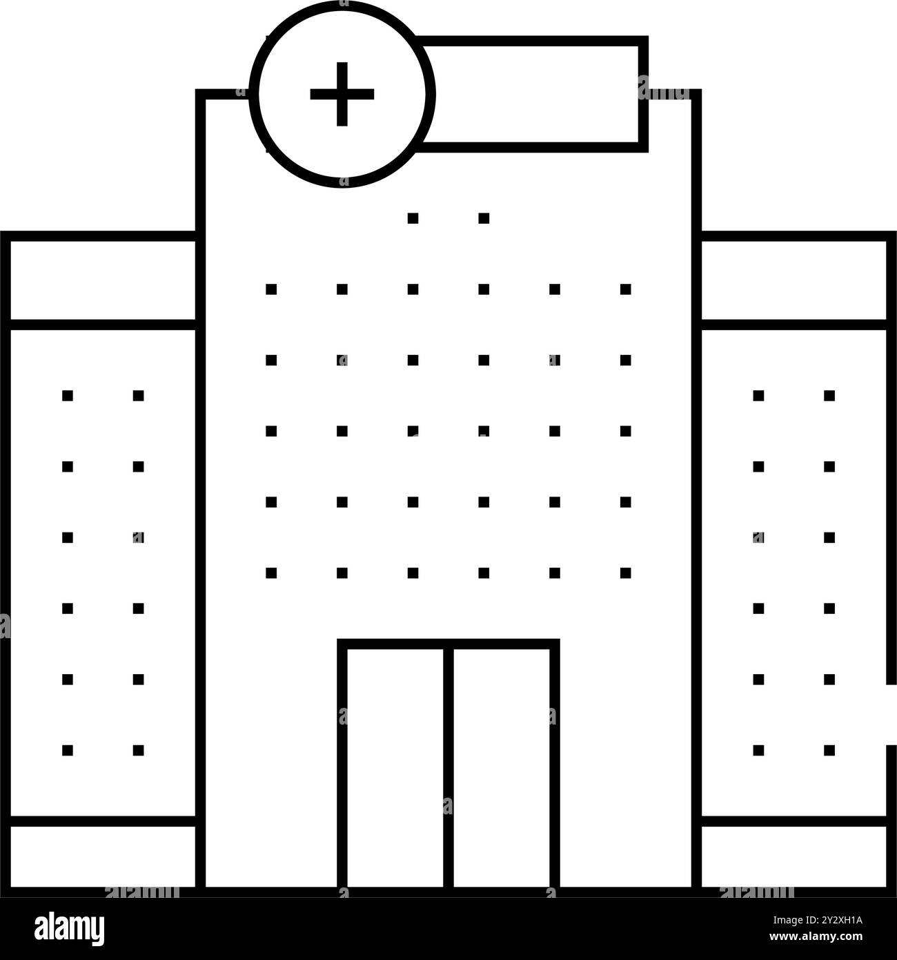 hospital building line icon vector illustration sign Stock Vector Image ...