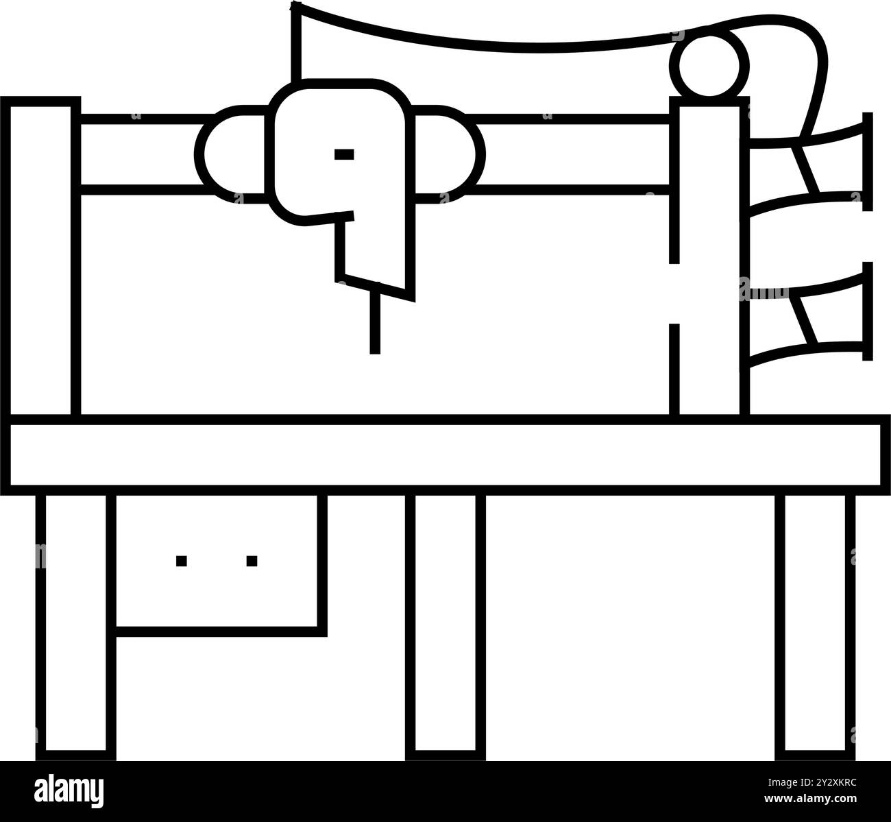 pattern sewing machine line icon vector illustration Stock Vector Image ...