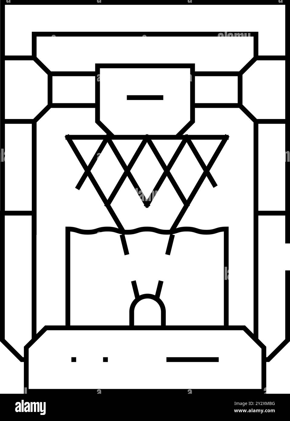 based on stereolithography 3d printer line icon vector illustration ...