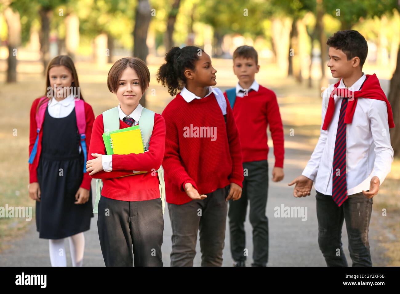Boy uniform speaking school hi-res stock photography and images - Alamy