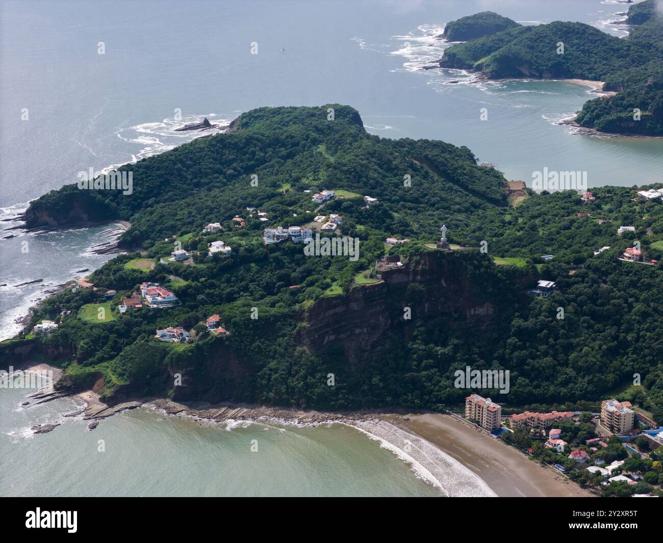 Big Green Rocks Aerial view in coastal village hi-res stock photography and images - Alamy