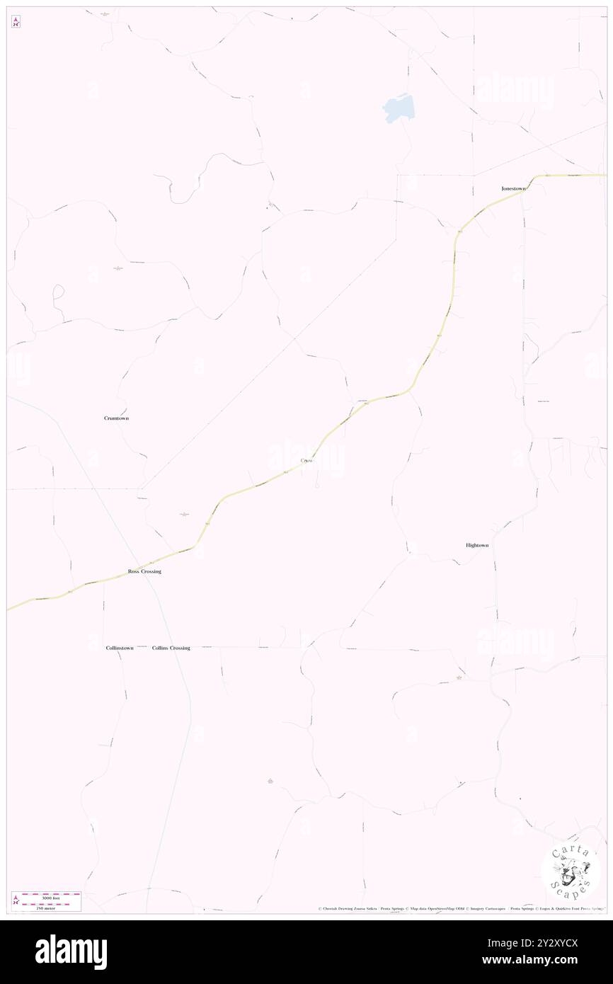 Crow, Alcorn County, US, United States, Mississippi, N 34 50' 0'', S 88 42' 5'', map, Cartascapes Map published in 2024. Explore Cartascapes, a map revealing Earth's diverse landscapes, cultures, and ecosystems. Journey through time and space, discovering the interconnectedness of our planet's past, present, and future. Stock Photo