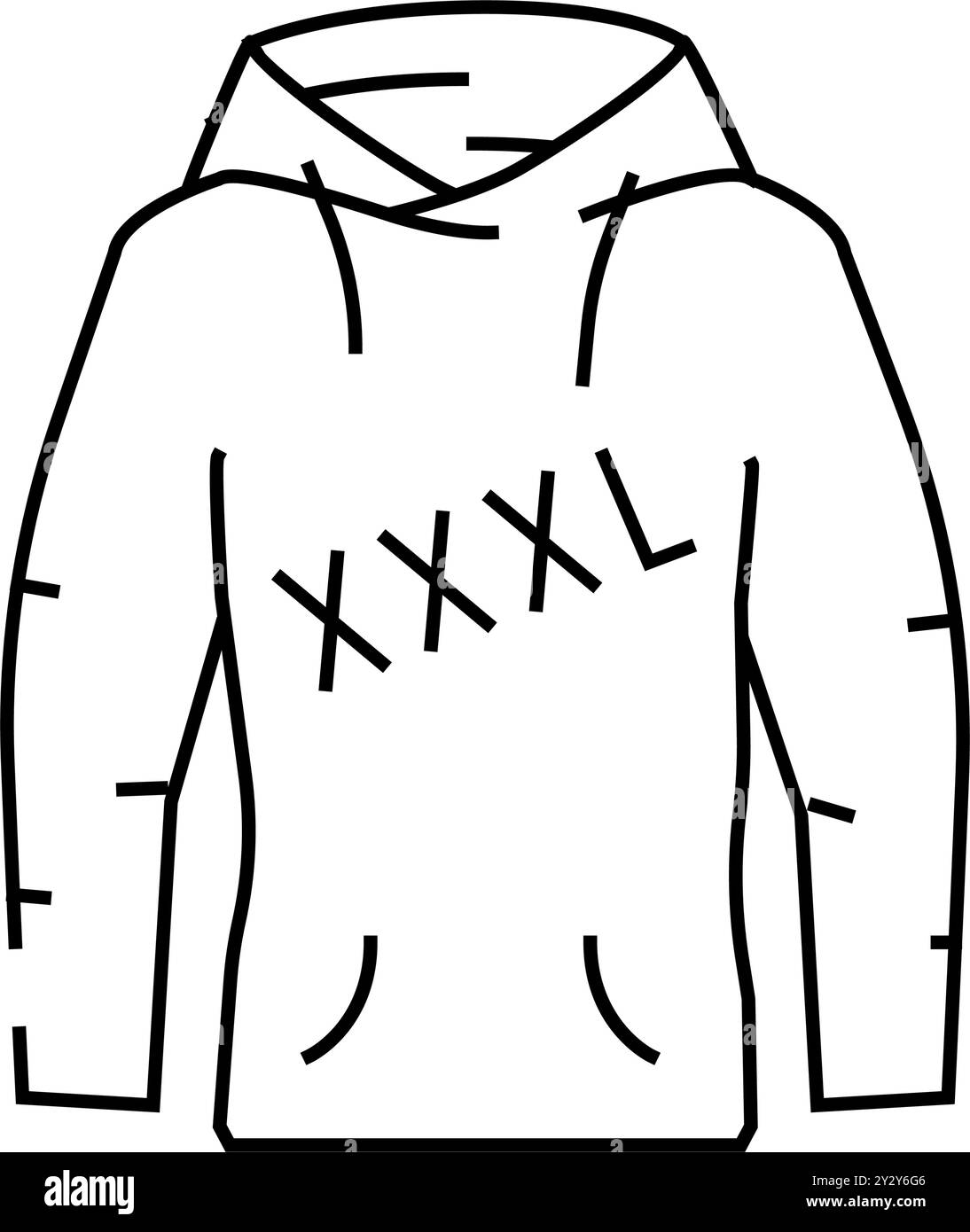plus-size-clothing-line-icon-vector-illustration-stock-vector-image