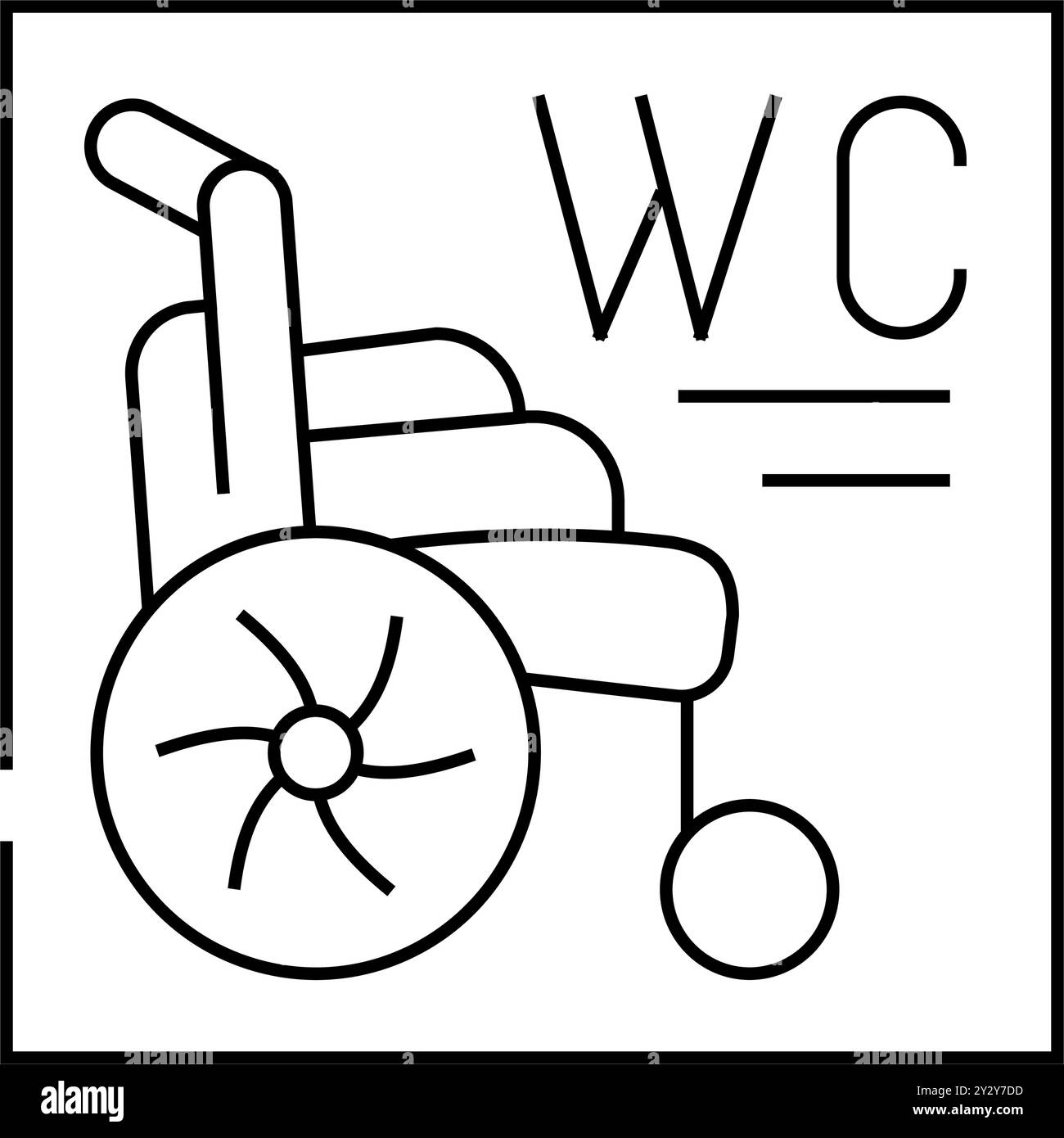 toilet for disabled line icon vector illustration Stock Vector Image ...