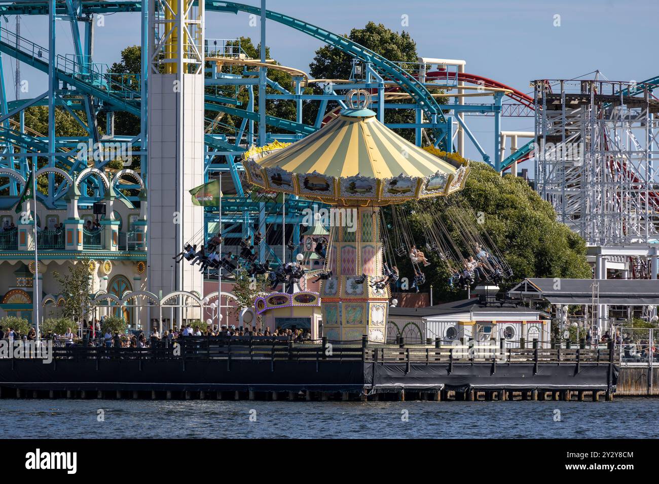 Amusement park river boat ride hi-res stock photography and images - Alamy