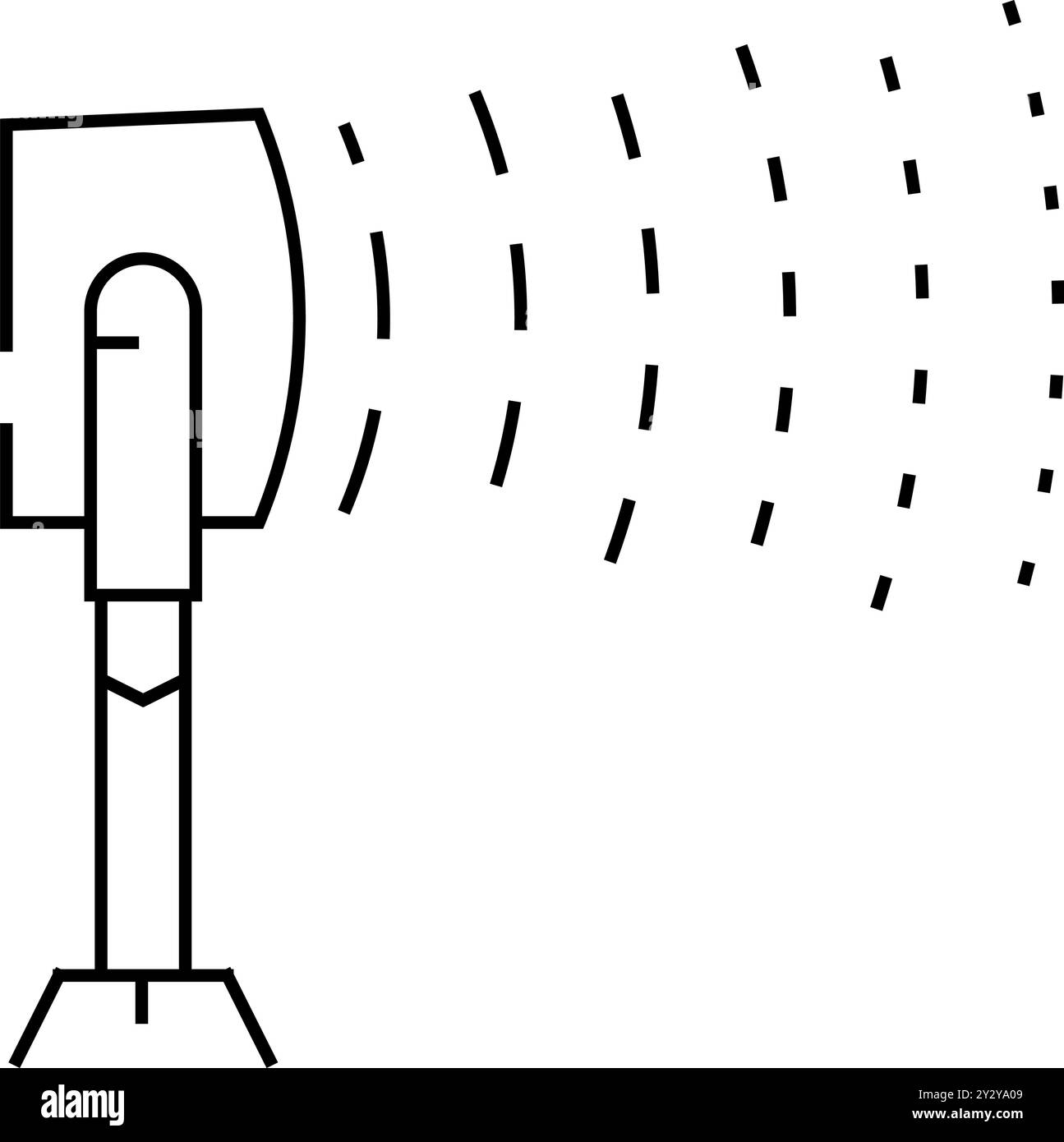 long-range acoustic device protest meeting line icon vector ...