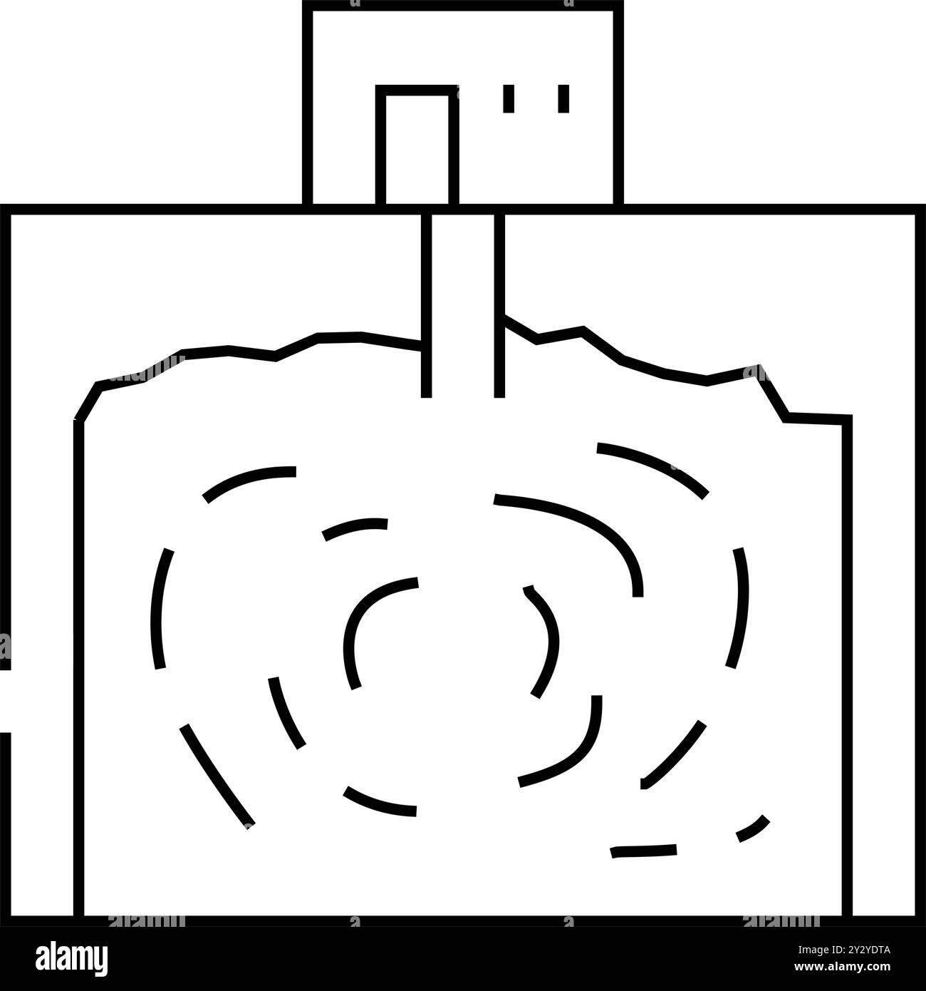 underground storage bacteria biogas line icon vector illustration Stock ...