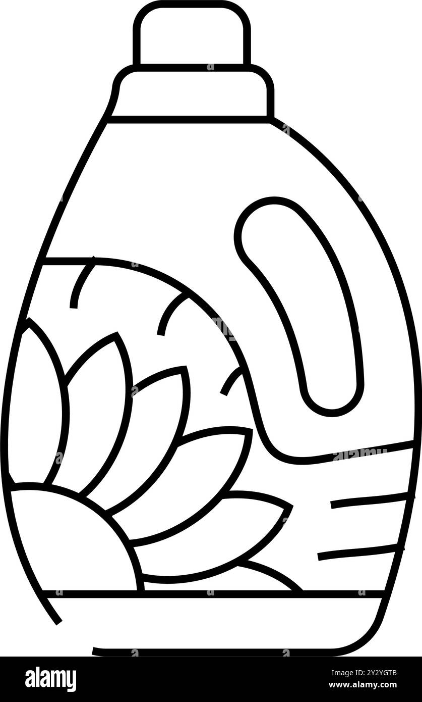 eco friendly detergent line icon vector illustration Stock Vector Image ...