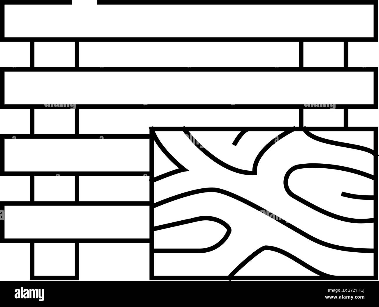 treated wood building material line icon vector illustration Stock ...