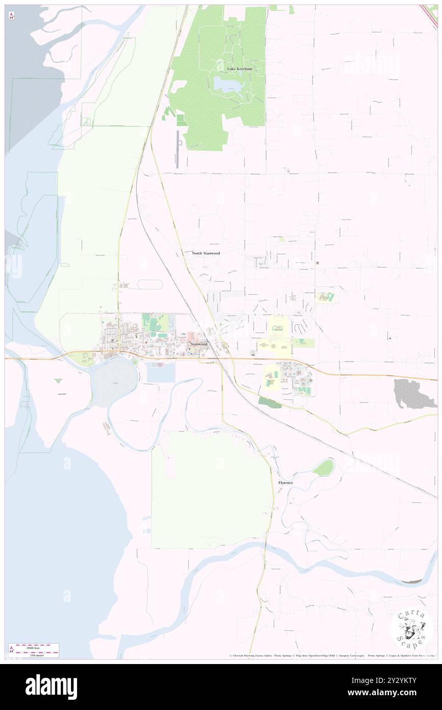 East Stanwood, Snohomish County, US, United States, Washington, N 48 14' 38'', S 122 20' 48'', map, Cartascapes Map published in 2024. Explore Cartascapes, a map revealing Earth's diverse landscapes, cultures, and ecosystems. Journey through time and space, discovering the interconnectedness of our planet's past, present, and future. Stock Photo