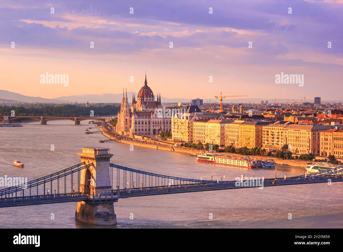 Sunset on margaret bridge hi-res stock photography and images - Alamy