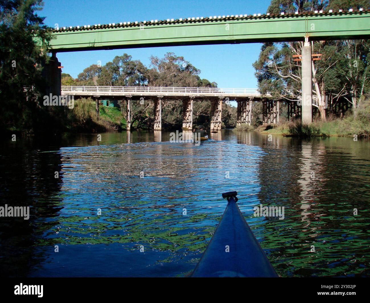 a bridge as a structure that crosses obstacles in traffic and transport bridge construction in traffic and transport Stock Photo