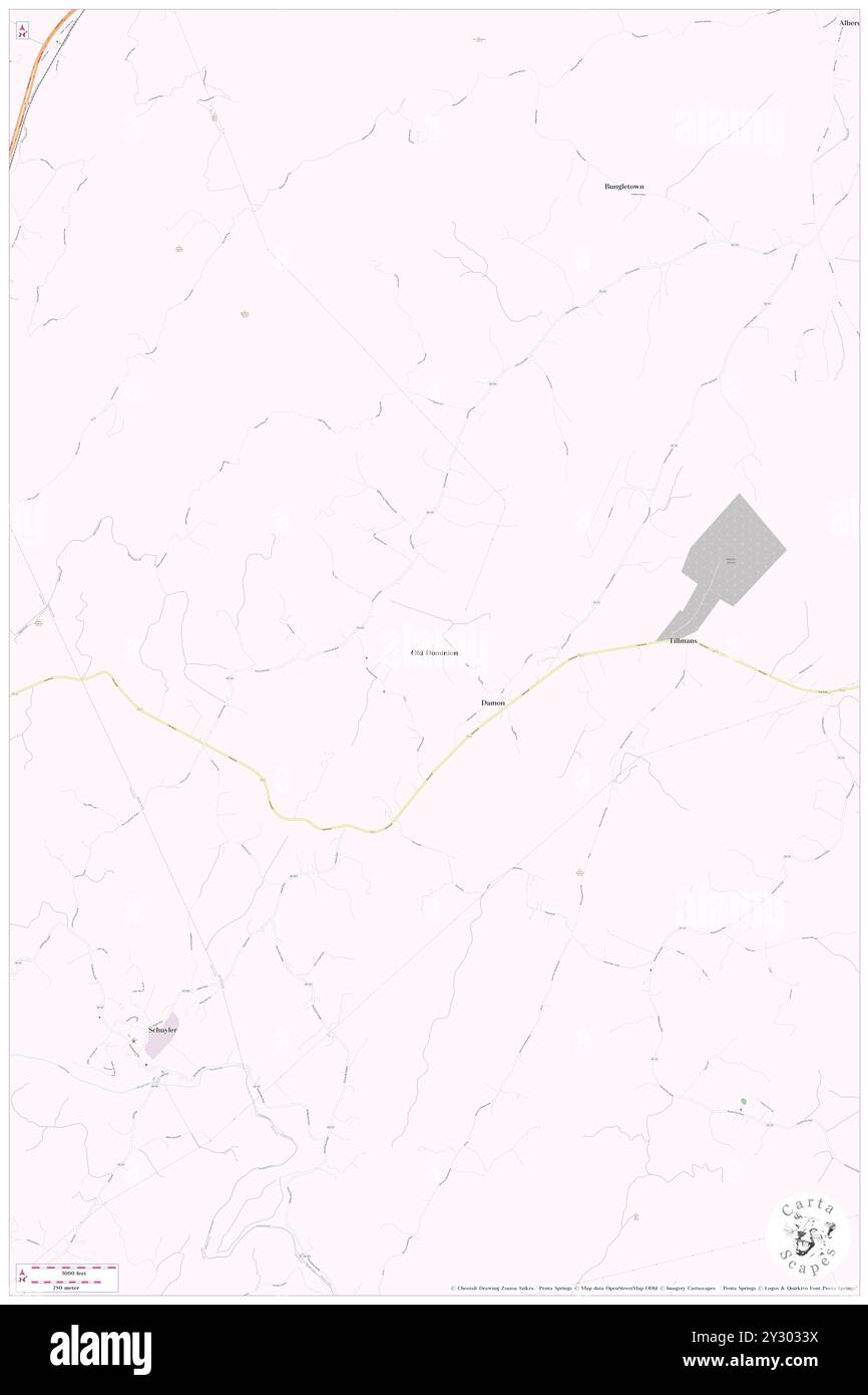 Old Dominion, Albemarle County, US, United States, Virginia, N 37 49' 39'', S 78 39' 58'', map, Cartascapes Map published in 2024. Explore Cartascapes, a map revealing Earth's diverse landscapes, cultures, and ecosystems. Journey through time and space, discovering the interconnectedness of our planet's past, present, and future. Stock Photo