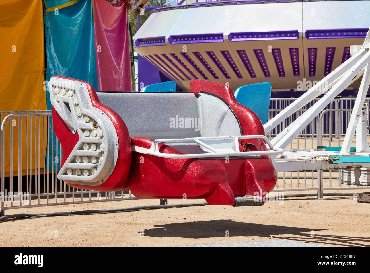 Carnival Ride at an Amusement Park Stock Photo - Alamy