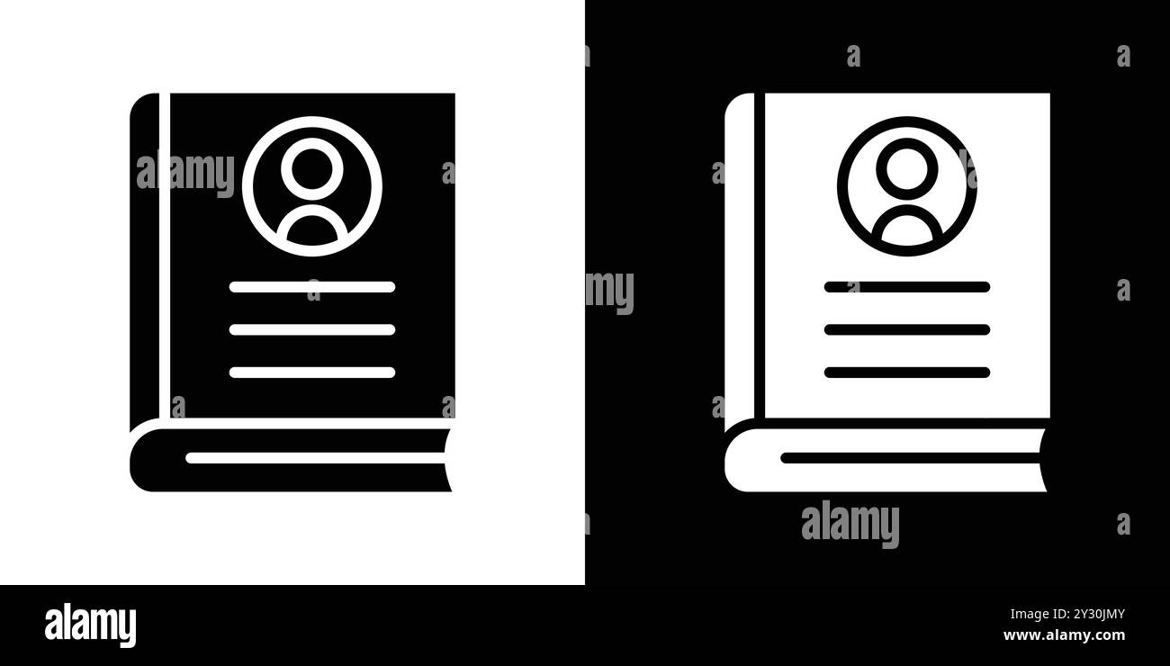 Biography icon vector logo set collection or bundle pack group Stock ...