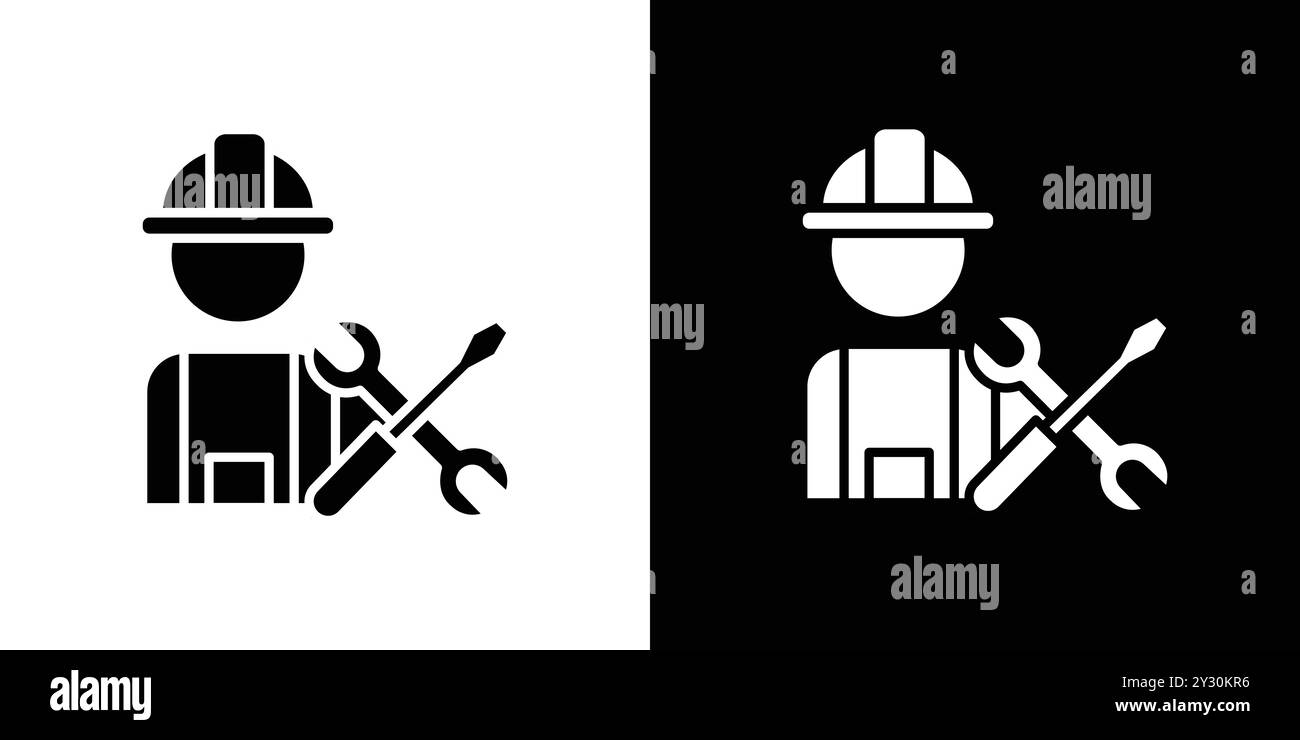 Labour icon vector logo set collection or bundle pack group Stock Vector