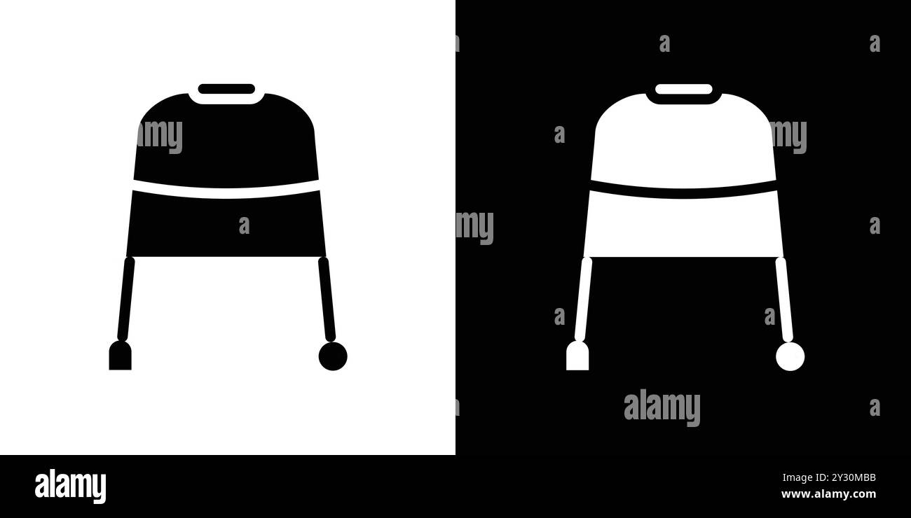 Walker icon vector logo set collection or bundle pack group Stock Vector