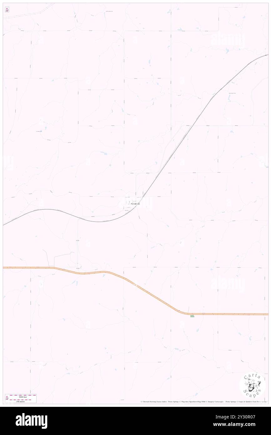 Quinlan, Woodward County, US, United States, Oklahoma, N 36 27' 16'', S 99 2' 43'', map, Cartascapes Map published in 2024. Explore Cartascapes, a map revealing Earth's diverse landscapes, cultures, and ecosystems. Journey through time and space, discovering the interconnectedness of our planet's past, present, and future. Stock Photo