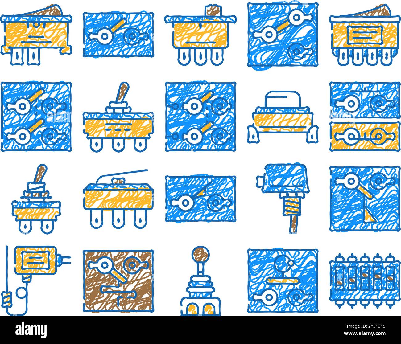 Hand switch light icons hi-res stock photography and images - Alamy