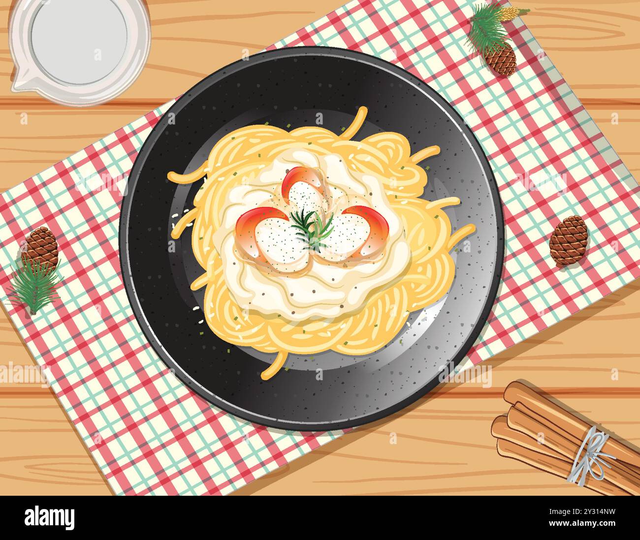 Plate styling Stock Vector Images - Alamy