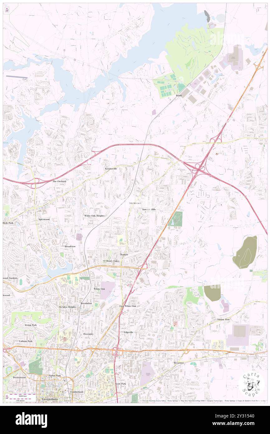 Brightwood, Guilford County, US, United States, North Carolina, N 36 7' 58'', S 79 45' 34'', map, Cartascapes Map published in 2024. Explore Cartascapes, a map revealing Earth's diverse landscapes, cultures, and ecosystems. Journey through time and space, discovering the interconnectedness of our planet's past, present, and future. Stock Photo