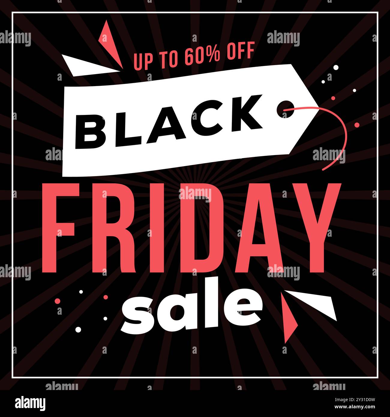 happy black friday illustration in flat style design Stock Vector