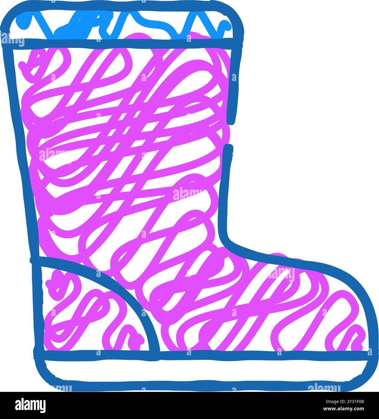 waterproof boot icon doodle illustration Stock Vector Image & Art - Alamy