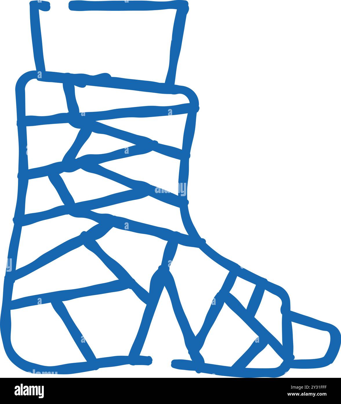 bandaged ankle icon doodle illustration Stock Vector Image & Art - Alamy