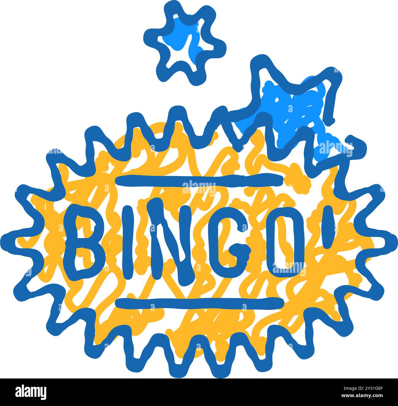 bingo game icon doodle illustration Stock Vector Image & Art - Alamy