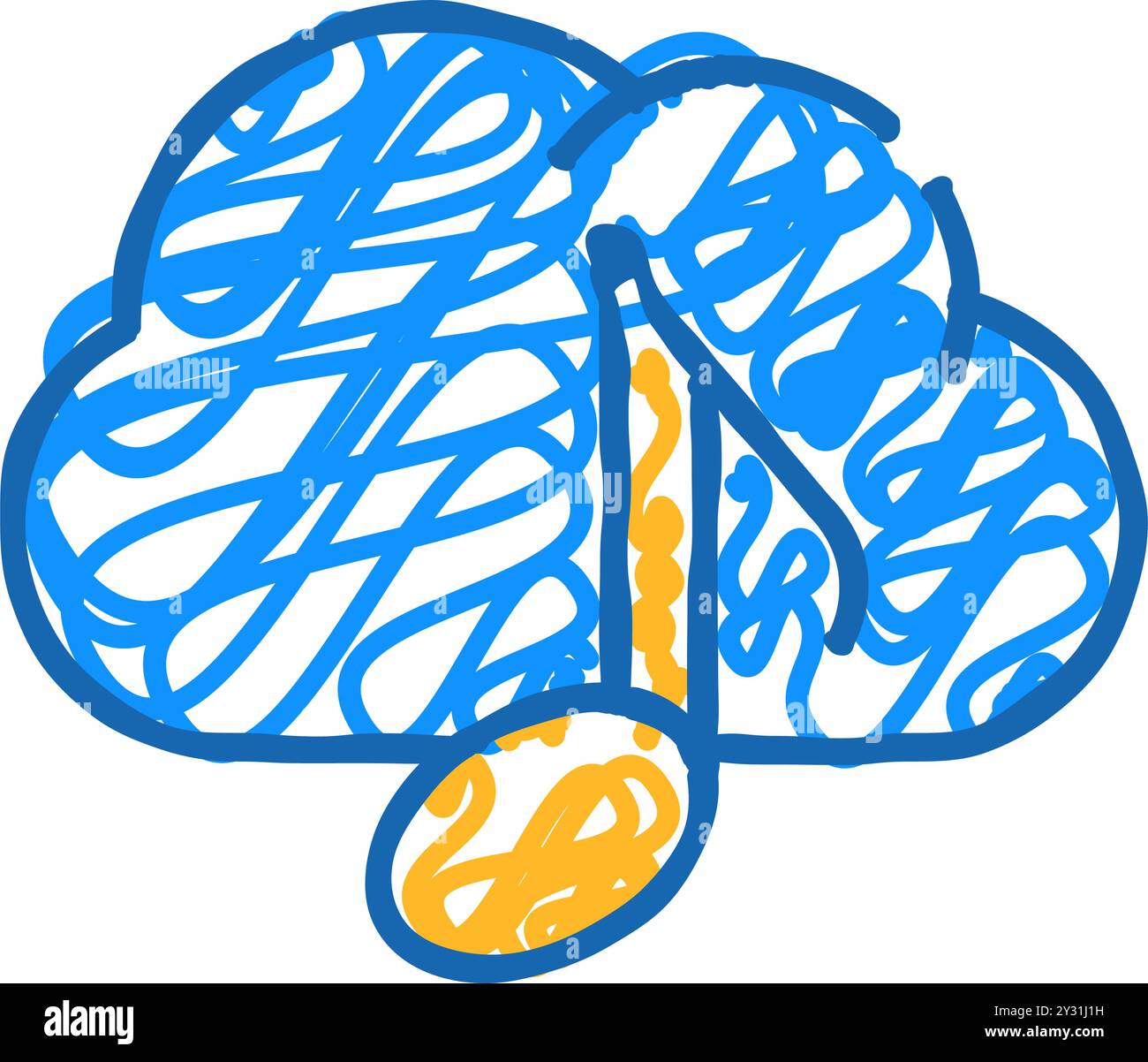 music cloud storage icon doodle illustration Stock Vector Image & Art ...