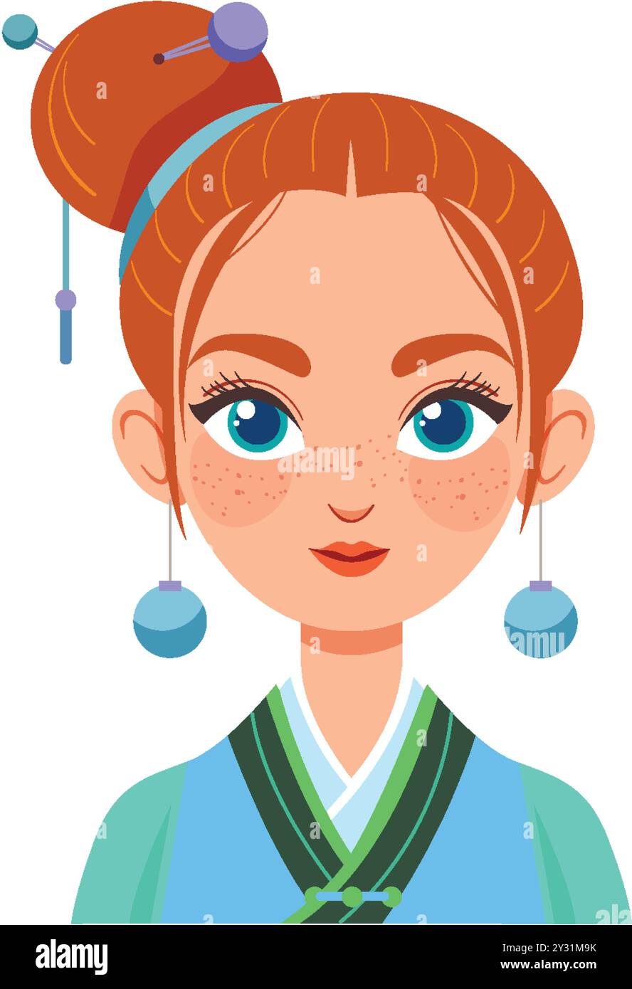 Illustration of a woman in traditional attire Stock Vector Image & Art ...